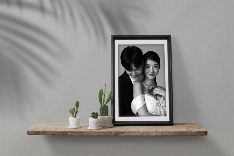 Photo frames mockup with shadow BW2